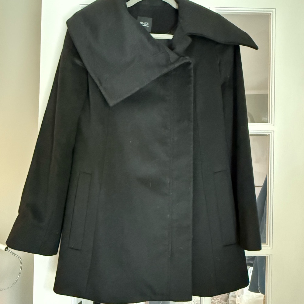 Saks Fifth Avenue Black Pea Coat